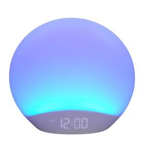 Reacher R7 Sunrise Alarm Clock Sound Machine Night Light Sleep Aid White EUC